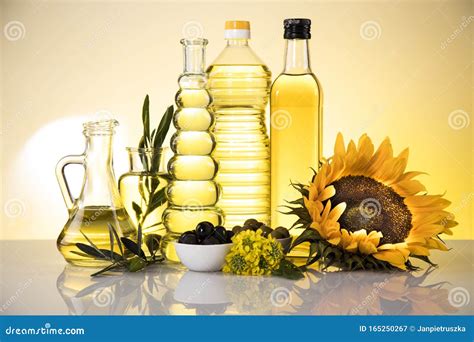 Aceite Sano A Partir De Girasol Oliva Y Aceite De Colza Aceites De