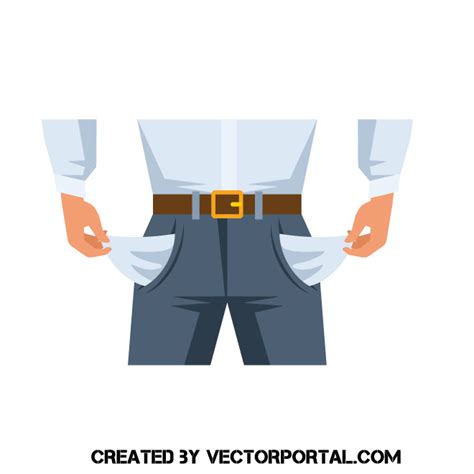 Businessman With Empty Pockets Royalty Free Stock Svg Vector And Clip Art