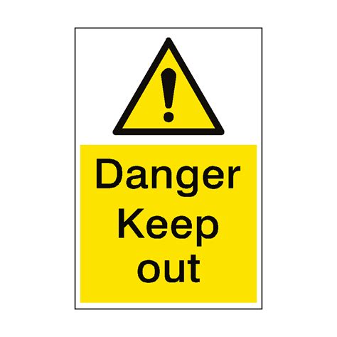 Danger Keep Out Sign Portrait Pvc Safety Signs