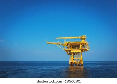 Oil Gas Processing Platform That Produce Stock Photo