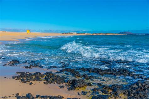 Playa Del Moro At Corralejo Sand Dunes At Fuerteventura Canary Islands