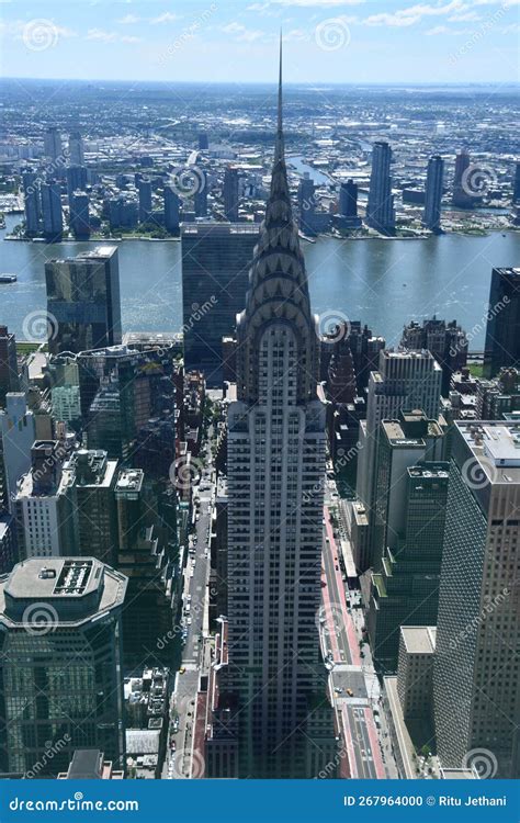 View Of Manhattan Including The Chrysler Building From The Summit