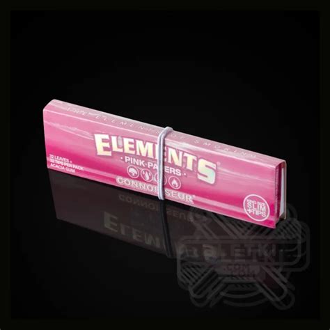 Bibułki Elements Pink Connoisseur King Size Slim filtry Bletki