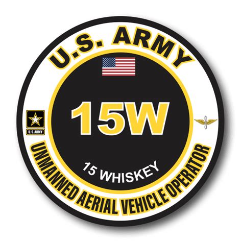 US Army 15W Unmanned Aerial Vehicle Operator MOS Decal