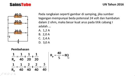 Kumpulan Soal Un Fisika Sma Listrik Dinamis Beinyu