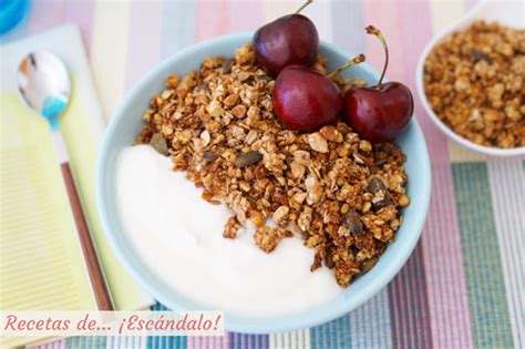 Receta Granola Casera De Avena Frutos Secos Y Semillas Receta