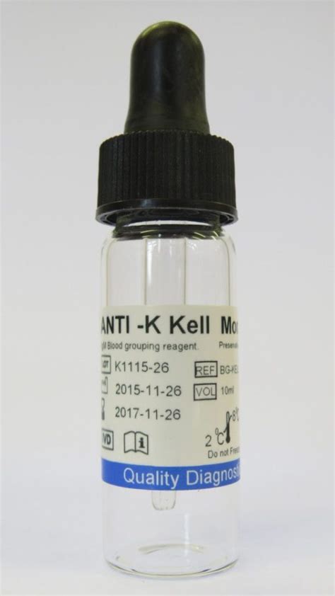 Anti K Kell Monoclonal Blood Grouping Reagent Rapid Labs