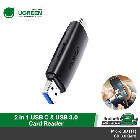 card reader UGREEN รน 80191 USB C USB TF SD 3 0 Card Reader Black