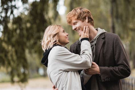 Redhead Man And Blonde Woman In Stock Image Image Of Nature Woman