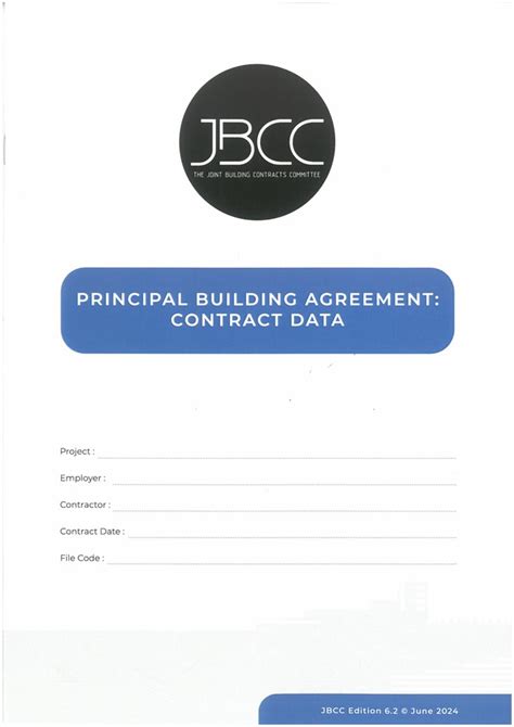Saice Bookstore Jbcc Principal Building Agreement Contract Data