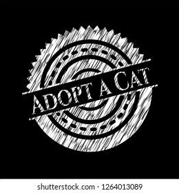 Adopt Cat Chalkboard Emblem Written On Stock Vector Royalty Free