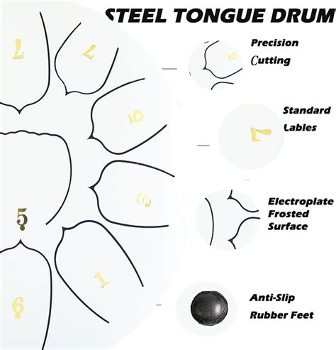 Ceomo Tambor De Lengua De Acero Notas Instrumento De Percusi N