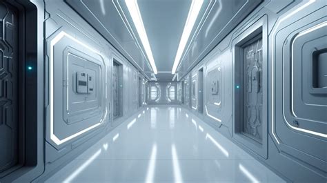 Hallways A Design Concept For Futuristic Hallway Interior In 3d Render