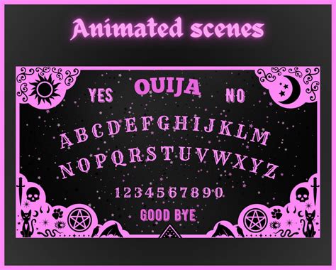 Pink Black Ouija Board Mystic Goth Vibes Twitch Package Animated