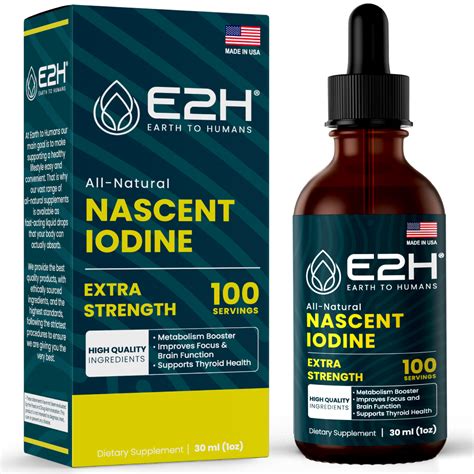 All Natural Liquid Nascent Iodine Vegan E2h