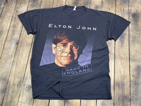 L Faded Vintage 90s 1995 Elton John Tour T Shirt 54199