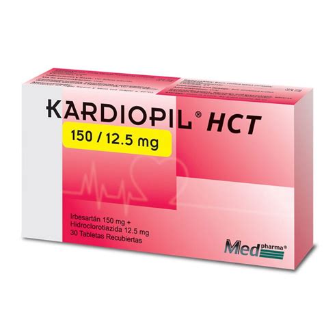 KARDIOPIL HCT 150MG 12 5MG 30 TABLETA Distribuidor De Med Pharma