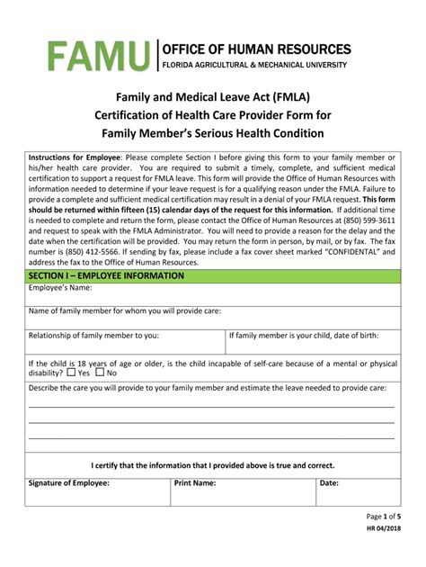 Fillable Online Fmla Medical Leave Of Absence Request Fax Email Print Pdffiller