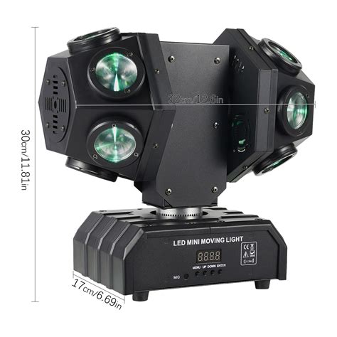 160W LED Dual Moving Head Light RGBW Gobo Beam Stage Lighting DJ Disco