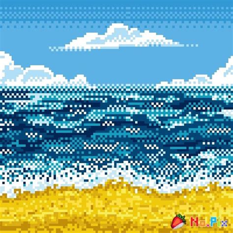 Beach Pixel Art ♡ Pixel Art Pixel Art