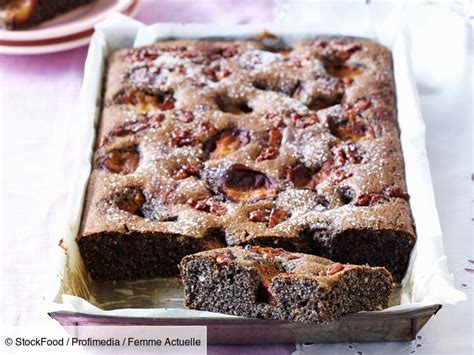 Gâteau aux quetsches cacao et pavot facile et rapide découvrez les