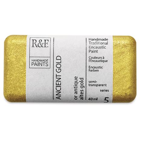 R F Encaustic Paint Block Ancient Gold 40 Ml Block Michaels