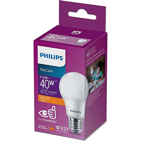 Philips Ledbulb 55 40w Sarı Işık E27 2700k Carrefoursa