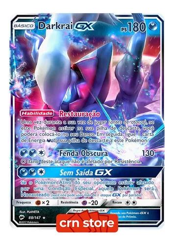 Carta Pokémon Mítico Darkrai Gx Sombras Ardentes Parcelamento sem juros