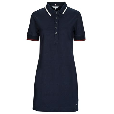 Tommy Hilfiger Reg Split Glb Stp Polo Drs Ss Marine Livraison