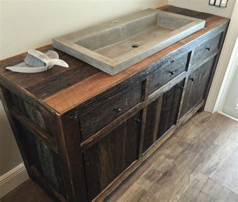 Robbie S Rustic Reclaimed Wood Bathroom Vanity Fama Creations