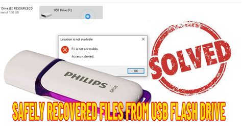 How To Recover Files From Access Denied Usb Flash Drive Youtube