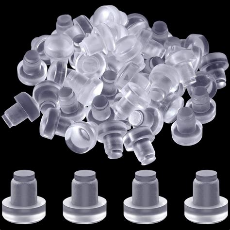 Glass Top Table Bumpers With Stem Clear Rubber Grippers Soft Clear Anti