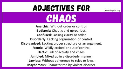 20 Best Words To Describe Chaos Adjectives For Chaos Engdic