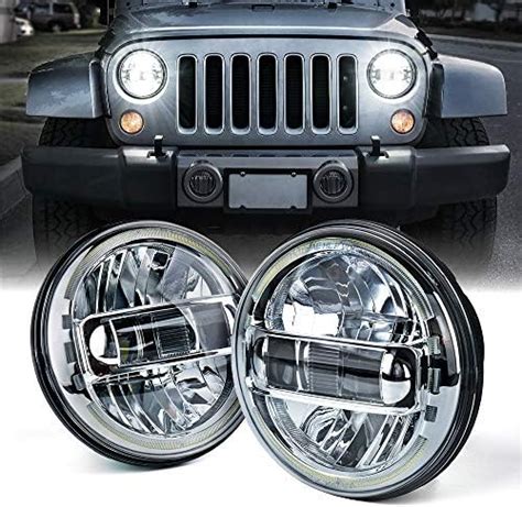 Xprite Faros Led De 7 Pulgadas Aprobados Por Dot Compatibles Con Jeep