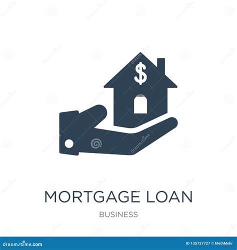 Mortgage Loan Icon In Trendy Design Style Mortgage Loan Icon Isolated