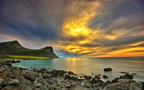 Wallpaper Sunlight Landscape Sunset Sea Bay Rock Nature Shore