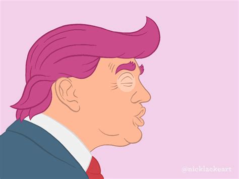 Donald Trump and his Raspberry Toupee by Nick Lacke on Dribbble