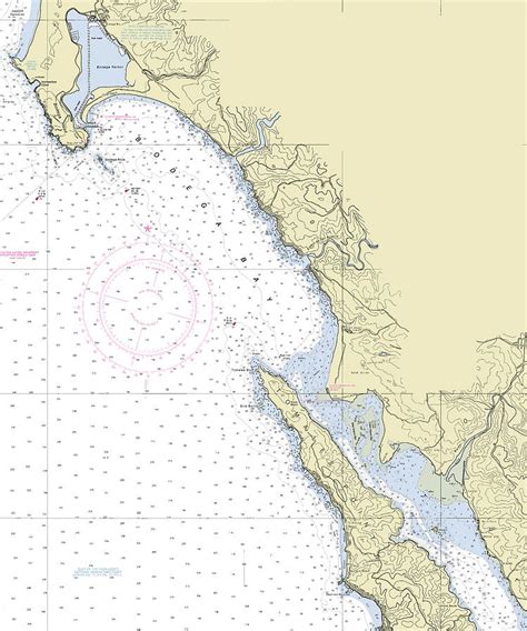 Bodega Bay California Nautical Chart Digital Art By Bret Johnstad Pixels