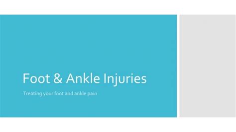 Ppt How To Restore Foot And Ankle Health After Surgery Powerpoint