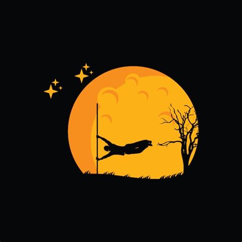 Premium Vector | Illustration of parkour logo design, parkour player silhouette