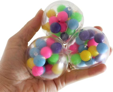 Set of 3- 2.33" Molecule DNA Ball - Fidget Ball - Unique Fun Stress ...