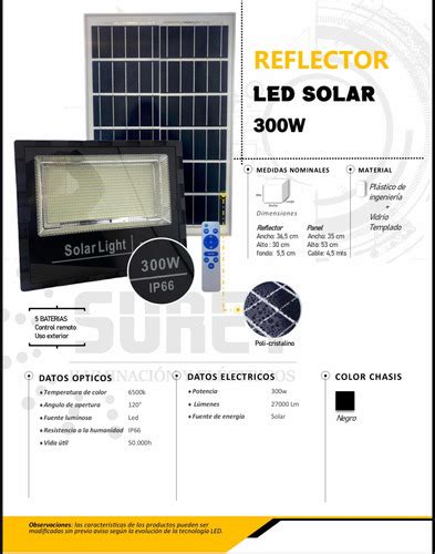 Reflector Led Solar 300w Uso Exterior Con Control Remoto Envío gratis