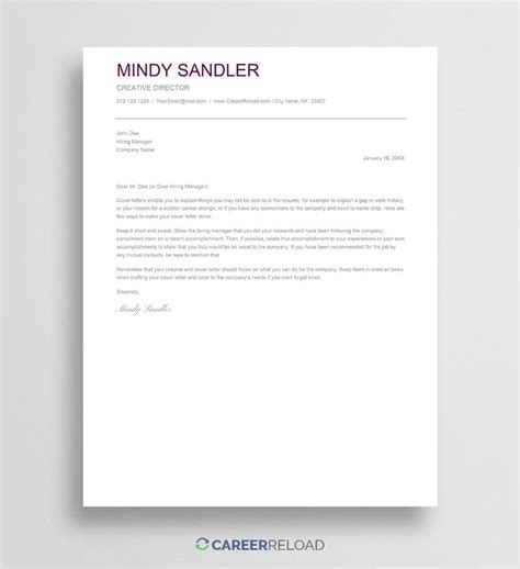 Free Google Docs Cover Letter Templates Instant Access