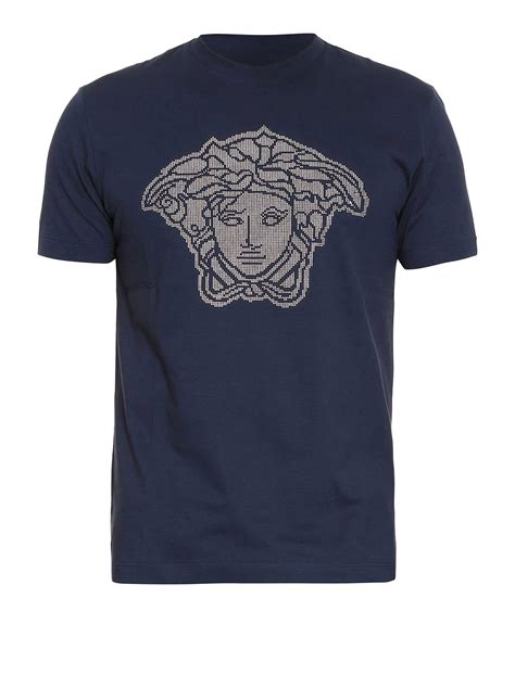 T Shirts Versace Studded Medusa Logo T Shirt A76119a201952a94l