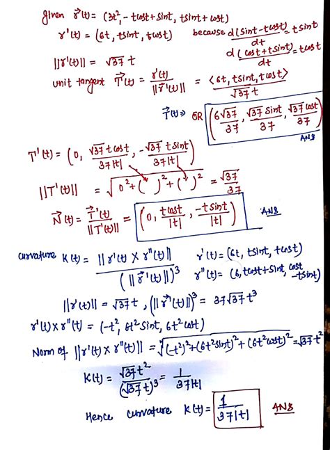 Solved Consider The Following Vector Function R T 3t 2 Sin T Tcos