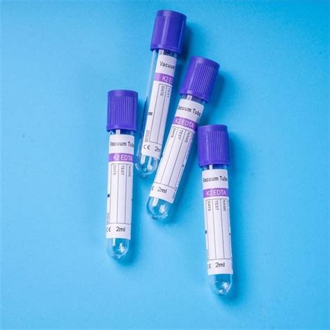 China Customized Disposable Serum Blood Collection Tube Purple EDTA K2