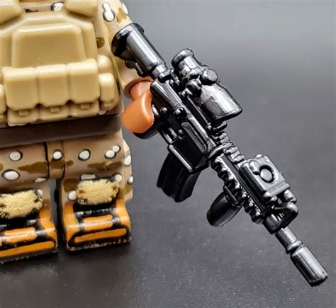 Brickarms M4 Army Acog W Peq Rifle Lego Minifigure Weapon