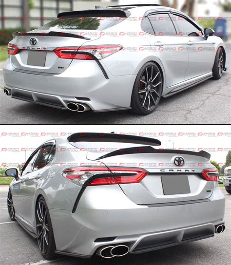 For 2018 2024 Toyota Camry Se Xse Le Xle Glossy Black V Style Trunk Lid Spoiler Ebay