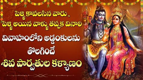 Shiva Parvati Kalyanam The Wedding Of Shiva And