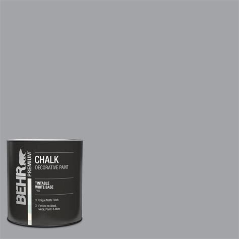 BEHR 1 Qt N530 4 Power Gray Interior Chalk Finish Paint 710004 The